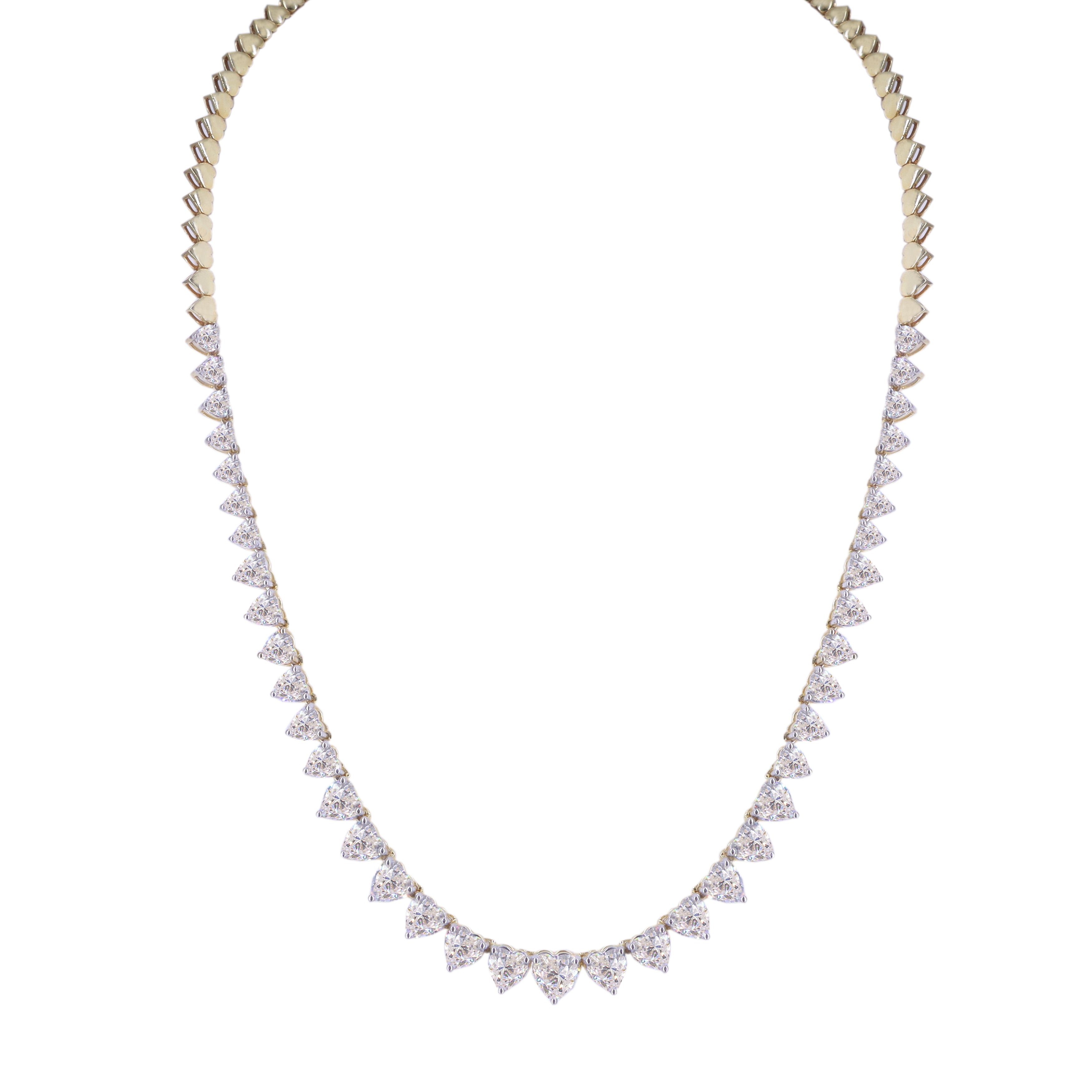 Heart Shaped Lab-Grown Diamond Gradient Necklace – URJA LAB JEWELS