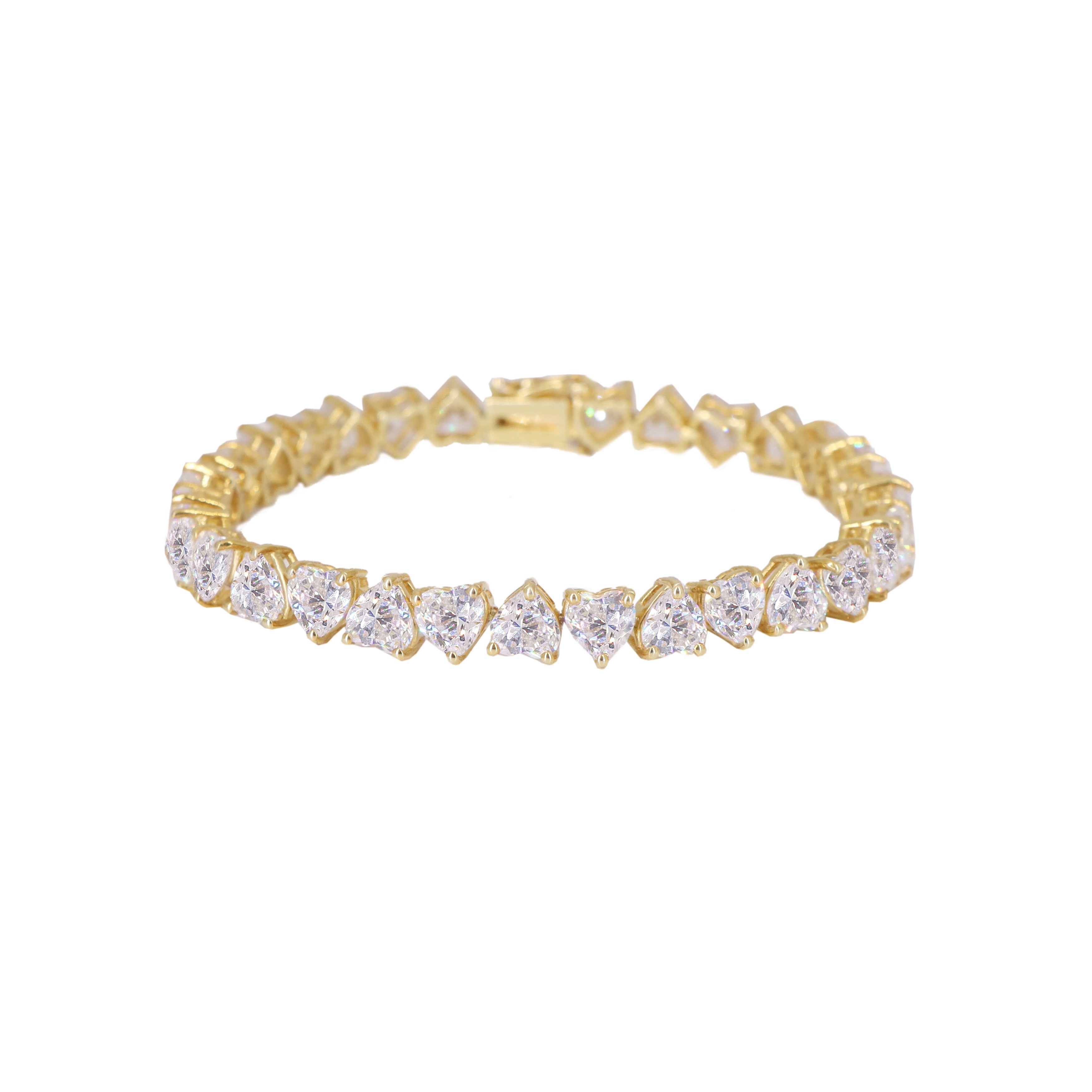 Heart shaped diamond hot sale tennis bracelet